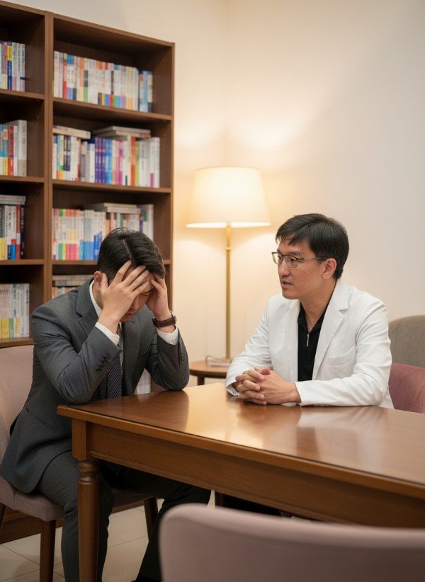 吳紹琥醫師專業講解身心整合醫療的臨床應用 現代人透過身心整合醫療評估表識別壓力源 診所推動身心整合醫療公益行動服務大眾 醫師與患者討論身心整合醫療對情緒的影響