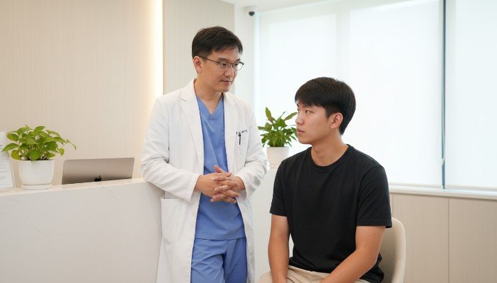 吳紹琥醫師在萊攸診所進行減肥針診所推薦專業評估。 萊攸診所展示醫療級減重三合一減肥針診所推薦方案。 醫師說明如何避免復胖與減肥針診所推薦的劑量調整。