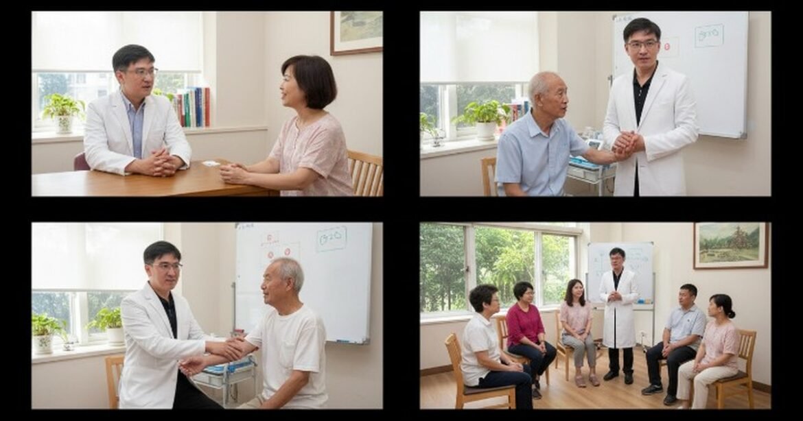 醫生指導病人進行脂肪肝改善策略的情境
