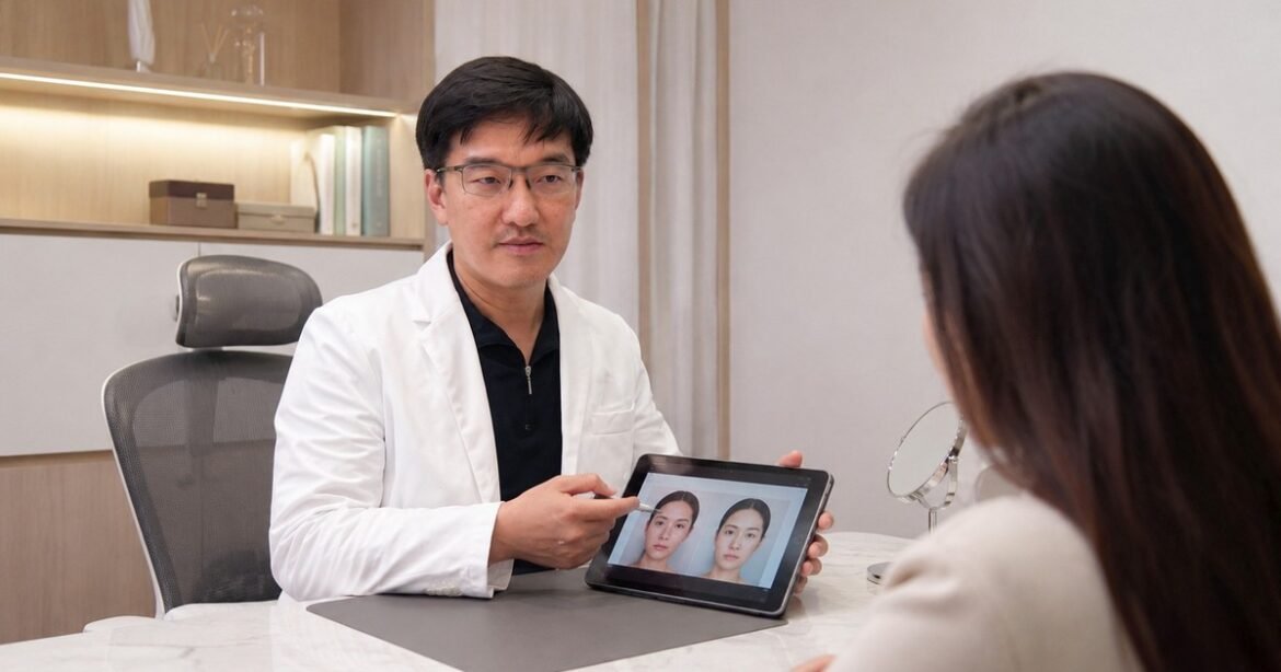 V臉療程後的自然緊緻效果，展現年輕面容的女性