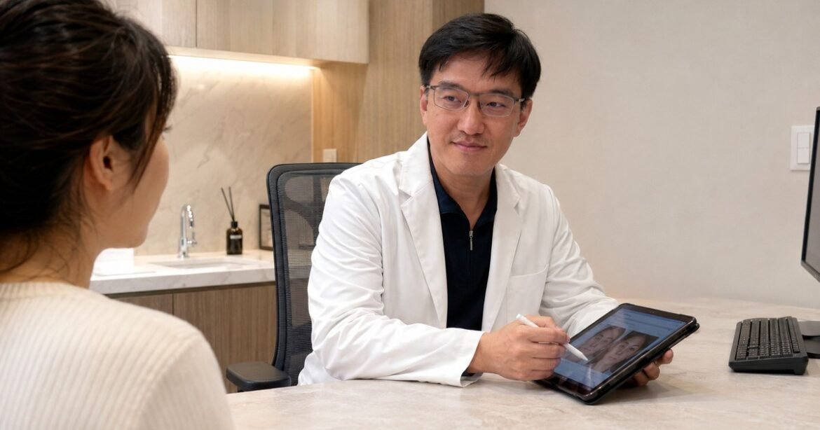 吳芮醫師推薦完整解析：一名醫師專注施打精靈針的特寫畫面
